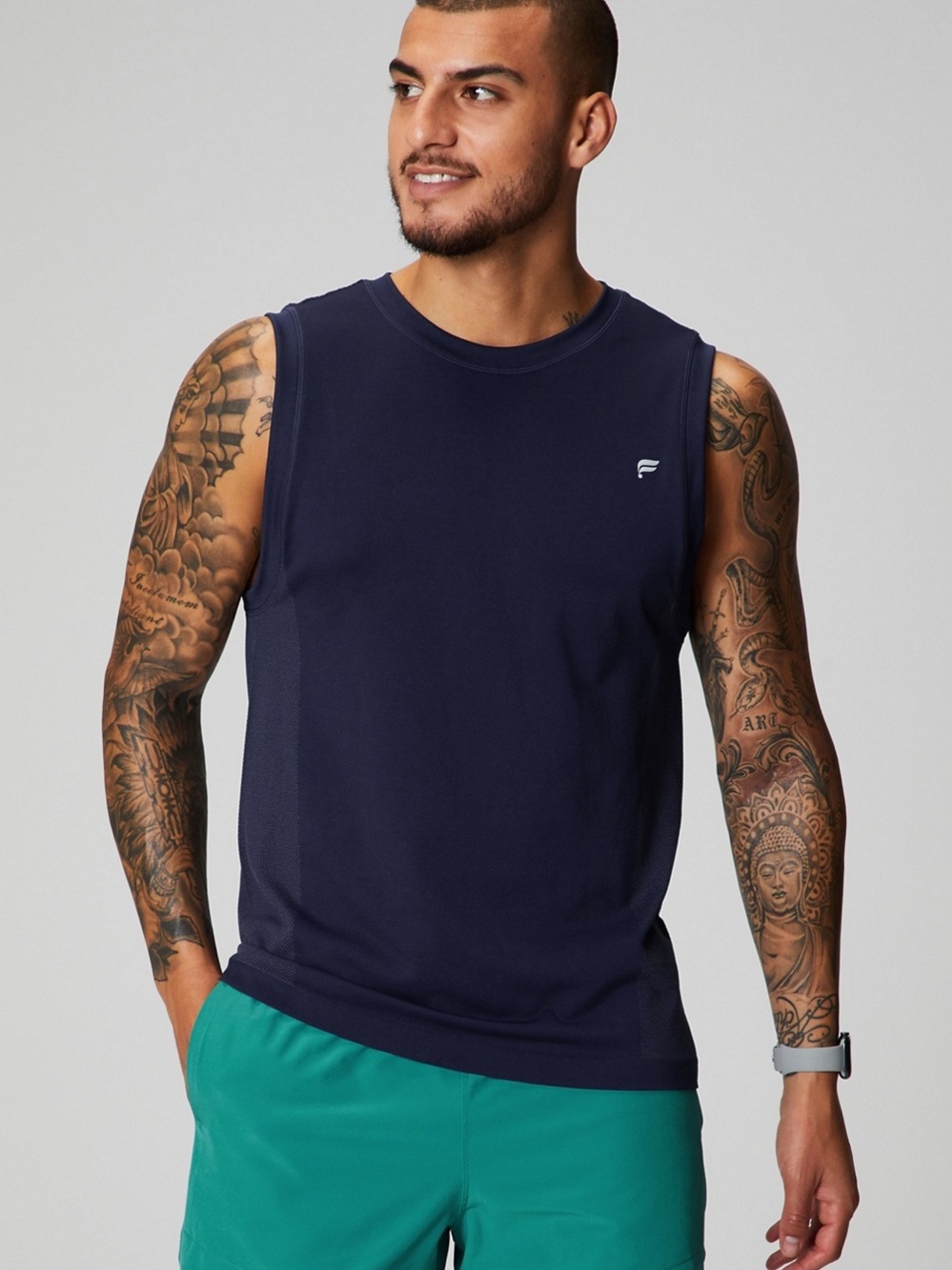 Fabletics Men's Navy Training Day Muscle Tank